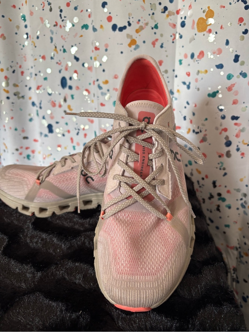 On Running Women's Sherbert & Beige Athletic Sneakers